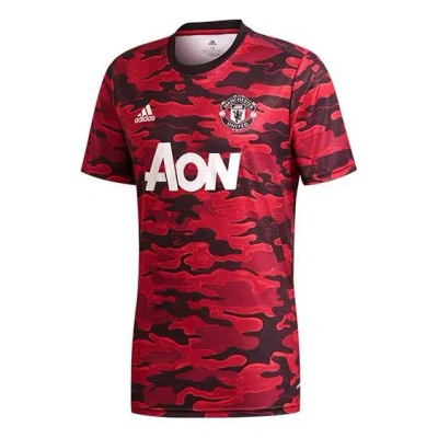 Adidas Originals Adidas Manchester United Soccer/football Training Sports Jersey Short Sleeve T-shirt 20-21 Season Re In Red