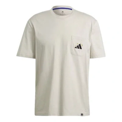 Adidas Originals Adidas Mandala Tee M Printing Sports Round Neck Short Sleeve Bauxite Brown In White
