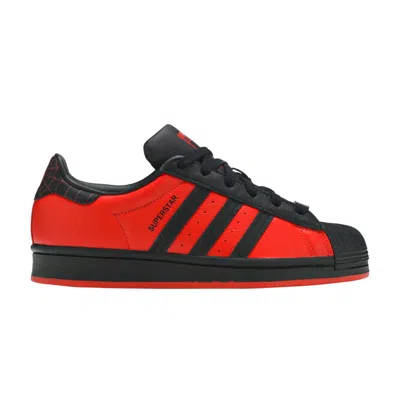 Pre-owned Adidas Originals Adidas Marvel X Playstation X Superstar J 'spider-man: Miles Morales' | Red | Kid's Size 4.5