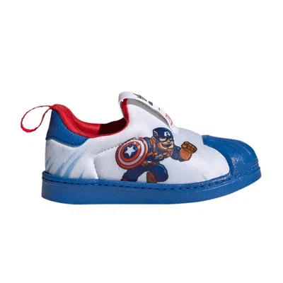 Pre-owned Adidas Originals Adidas Marvel X Superstar 360 Infant 'captain America' | White | Infant Size 9.5