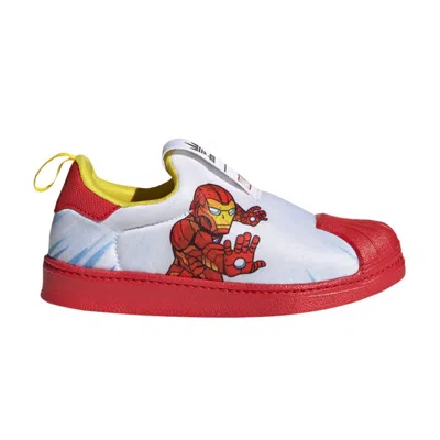 Pre-owned Adidas Originals Adidas Marvel X Superstar 360 J 'iron Man' | White | Kid's Size 2