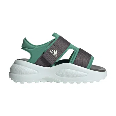 Pre-owned Adidas Originals Adidas Mehana Sandal J 'preloved Green Charcoal' | Kid's Size 6