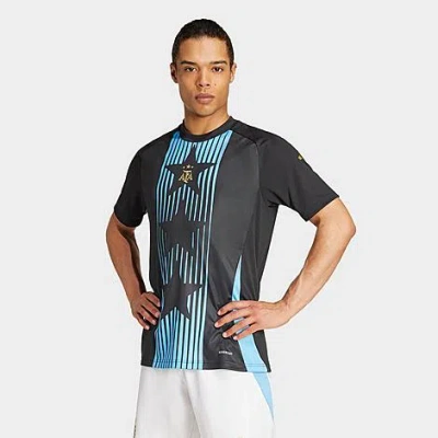 Adidas Originals Mens Adidas Argentina Pre-match Short-sleeve Jersey In Black/blue Burst