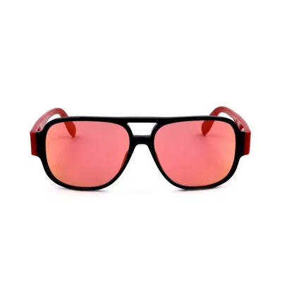 Adidas Originals Adidas Men's Black Aviator Sunglasses Or0006-01c-2 In Pink