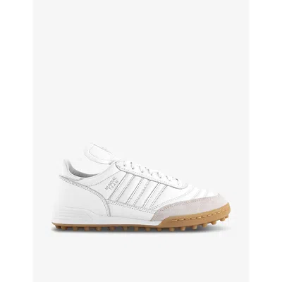 Adidas Originals Adidas Mens Core White Gu Mundial Team Leather Low-top Trainers In Core White Core White Gu