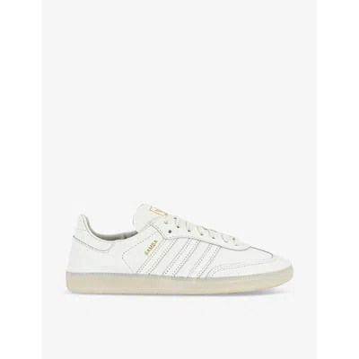 Adidas Originals Adidas Mens Ivory Ivory Gold Met Samba Decon Leather Low-top Trainers In Multicolor