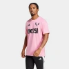 Adidas Originals Men's Messi Standard-fit Graphic T-shirt In Easy Pink
