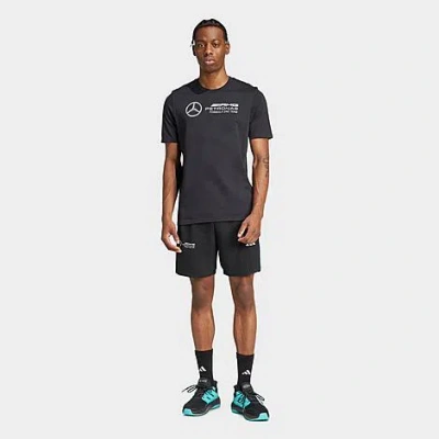 Adidas Originals Adidas Men's Mercedes-amg Petronas Formula One Team Dna T-shirt Size Large 100% Cotton In Black/white