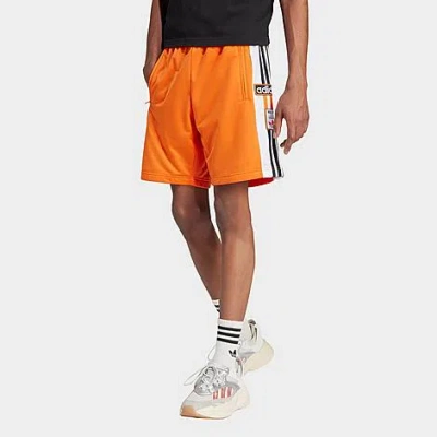 Adidas Originals Adidas Men's Originals Adicolor Adibreak Lifestyle Shorts In White/black/orange