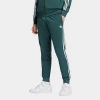 Adidas Originals Straight Trousers With Elastic Waistband And Side Stripes In Mineral Green