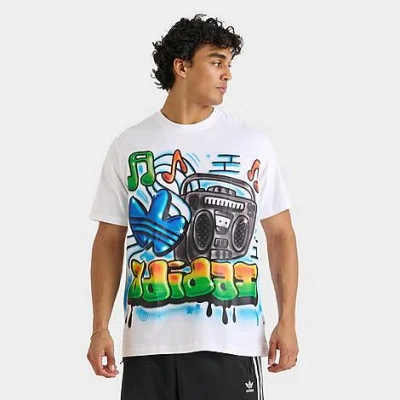 Adidas Originals Adidas Men's Originals Airbrush Graphic T-shirt In White