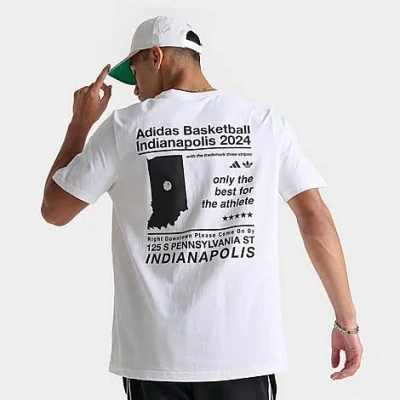 Adidas Originals Adidas Men's Originals Downtown Indy 2024 Basketball T-shirt In White