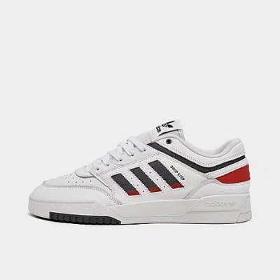 Adidas Originals Adidas Men's Originals Drop Step Low Casual Basketball Shoes In White/grey/better Scarlet