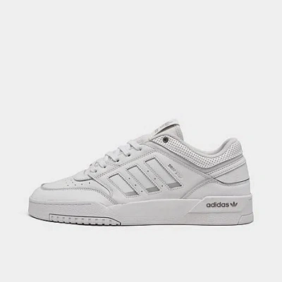 Adidas Originals Adidas Men's Originals Drop Step Low Casual Basketball Shoes In White/white/silver Metallic