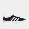 Adidas Originals Black & White Gazelle Sneakers In Black/white/gold Metallic