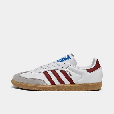 Adidas Originals Adidas Samba Classic Casual Shoes In White/collegiate Burgundy/gum