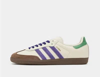 Pre-owned Adidas Originals Adidas Men's Originals Samba Og Shoes In White/purple/brown