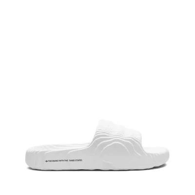 Adidas Originals Adidas Men's Slip-on Sandal With Banded Upper & Sugar Cane Eva In Bianco