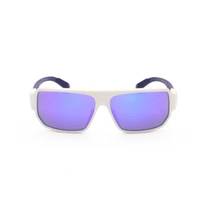 Adidas Originals Adidas Men's White Rectangular Sunglasses Sp0038-21z-2 In Purple