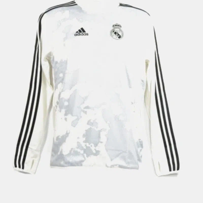 Adidas Originals Adidas Mens Real Madrid Cf Pre Warm Up Top (white/gray/black)