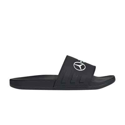 Pre-owned Adidas Originals Adidas Mercedes-amg Petronas Formula One Team X Adilette Comfort Slide 'black White' | Men's Size 12