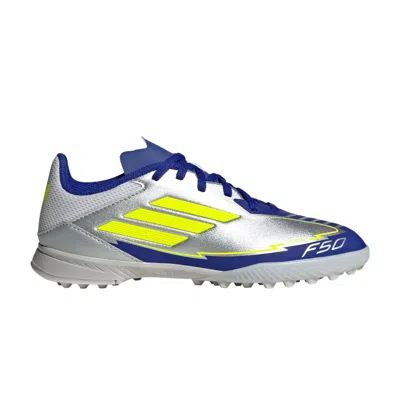 Pre-owned Adidas Originals Adidas Messi Adizero F50 League Tf K 'la Vida Rapida Pack' | Silver | Kid's Size 13