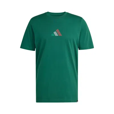 Pre-owned Adidas Originals Adidas Mexico Azteca Graphic T-shirt 'dark Green' | Men's Size L