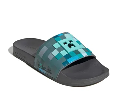 Adidas Originals Adidas Minecraft Adilette Shower Slide Sandal In Multi