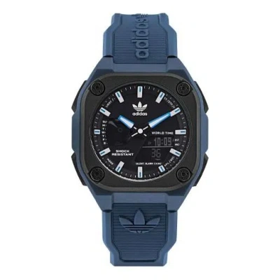 ADIDAS ORIGINALS ADIDAS MINERAL BLUE RESIN STRAP WATCH 'BLUE'