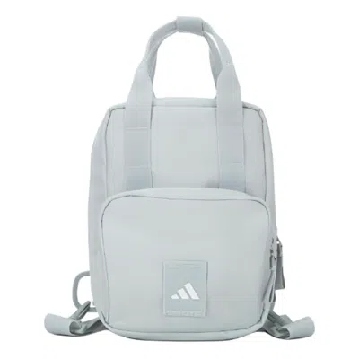 Adidas Originals Adidas Mini Backpack 'silver Grey' In Blue
