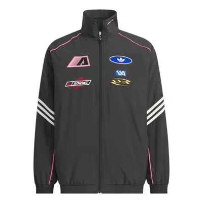 Adidas Originals Adidas Moto Sports Oversize Jacket Asia Sizing 'black Pink'