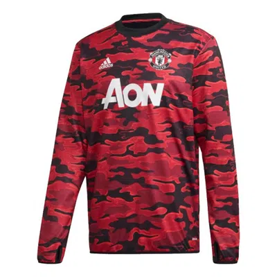 Adidas Originals Adidas Mufc Pre Wrmtop 20-21 Season Camouflage Manchester United Soccer/football Training Casual Spo In Multi