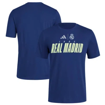 Adidas Originals Adidas Navy Real Madrid 2025 Club World Cup Fresh T-shirt In Blue