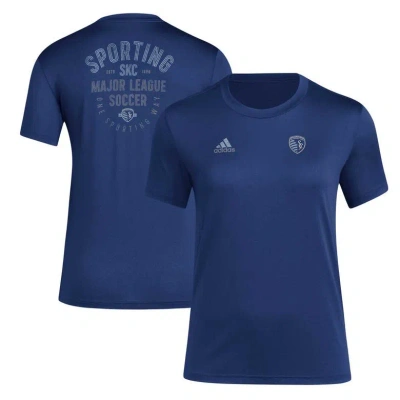 Adidas Originals Adidas Navy Sporting Kansas City Local Stoic T-shirt