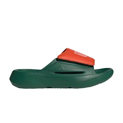 Pre-owned Adidas Originals Adidas Ncaa X Lightblaze Slide 'miami Hurricanes' | Green | Men's Size 7