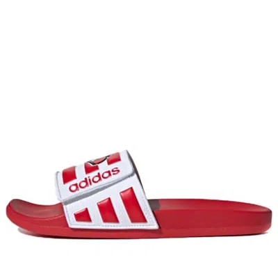 Adidas Originals Adidas Neo Adilette Comfort Adj Yellow Crossover Red White Unisex Slippers 'red White'