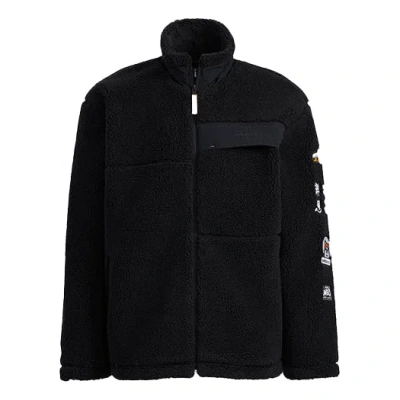 Adidas Originals Adidas Neo Logo Casual Stand Collar Windproof Sports Jacket Black