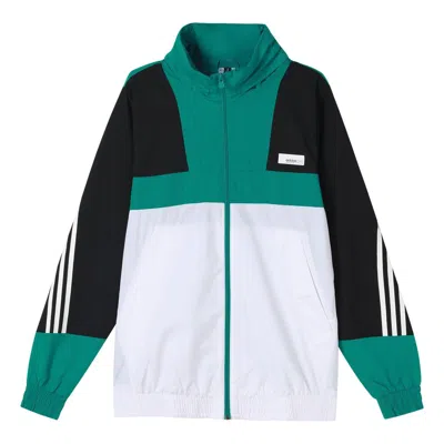 Adidas Originals Adidas Neo M Ss Wrmln Wb Sports Windbreaker Jacket White Green Colorblock In Multi