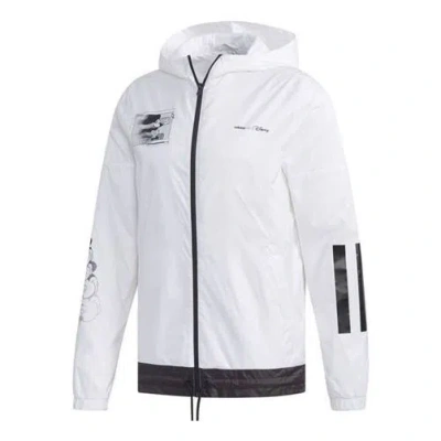Adidas Originals Adidas Neo Mickey Casual Sports Hooded Jacket White