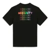 Adidas Originals Adidas Neo U Pd Tee1 Multi-color Logo Printing Sports Short Sleeve Couple Style Black In Black