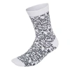 Adidas Originals Adidas Neo X Crossover Graffiti Pattern Casual Socks Unisex One Pair White