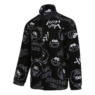 Adidas Originals Adidas Neo X Sesame Street Crossover Limited Full Print Polar Fleece Long Sleeves Jacket Black