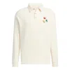 Adidas Originals Adidas Neo X Sesame Street X Jf Crossover Back Logo Printing Pattern Lapel Long Sleeves White Polo S