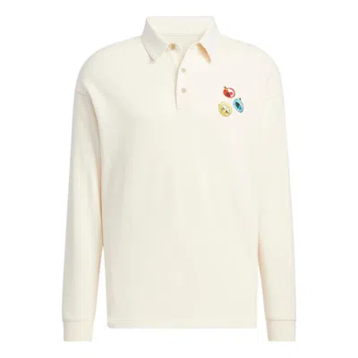 Adidas Originals Adidas Neo X Sesame Street X Jf Crossover Back Logo Printing Pattern Lapel Long Sleeves White Polo S