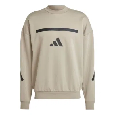 Adidas Originals Adidas New Adidas Z.n.e. Sweatshirt 'brown' In White