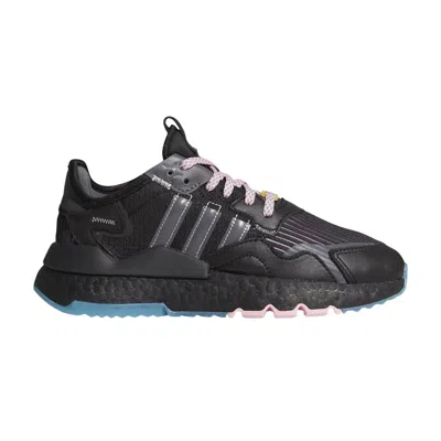 Pre-owned Adidas Originals Adidas Ninja X Nite Jogger J 'black Blue Glow' | Kid's Size 6