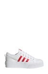 Adidas Originals Adidas Nizza Platform Sneaker In White/better Scarlet/black