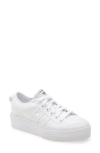 Adidas Originals Adidas Women's Originals Forum Bold Stripes Casual Shoes In White/white/white