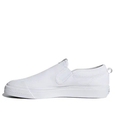 Adidas Originals Adidas Nizza Slip-on 'cloud White' In Black