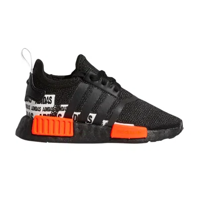 Pre-owned Adidas Originals Adidas Nmd_r1 Infant 'wordmark Heel Stripe - Black Solar Red' | Infant Size 5